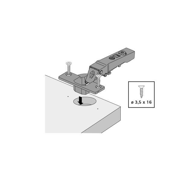 Hettich Novisys Frensiz Yarım Deve Menteşe 105 Derece (9313140) - 5