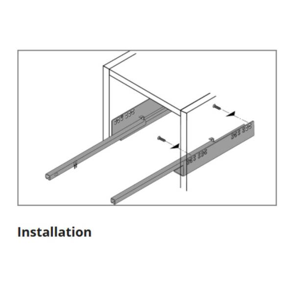 Hettich Quadro Kısmi Açılım Frenli Ray 30 cm Sağ (9267402) - 6