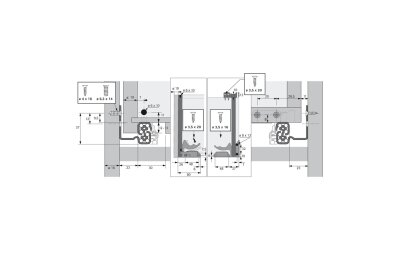 Hettich Quadro Tam Açılım Bas-Aç Ray 500 mm Sağ (9225744) - 2
