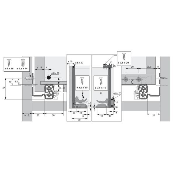 Hettich Quadro Tam Açılım Frenli Ray 30 cm Sağ (9225674) - 3