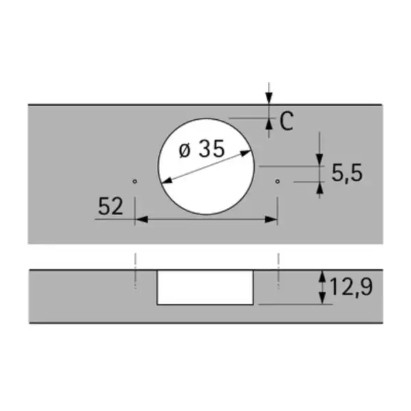 Hettich Sensys Frenli Düz Menteşe 110 Derece, 110° Frenli Menteşe (9071205) - 2