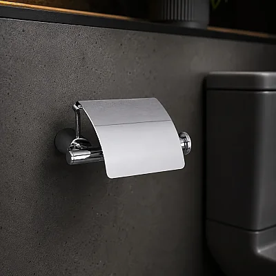System Banyo Icon Kapaklı Tuvalet Kağıtlığı Krom (BA1038 010 CR) - 1