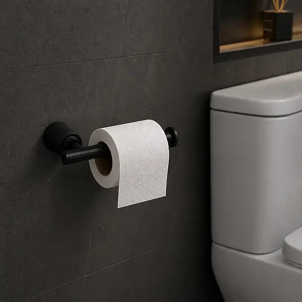 System Banyo Icon Tuvalet Kağıtlığı Siyah Renk 32x79x159 mm (BA1038 002 AL6) - 1