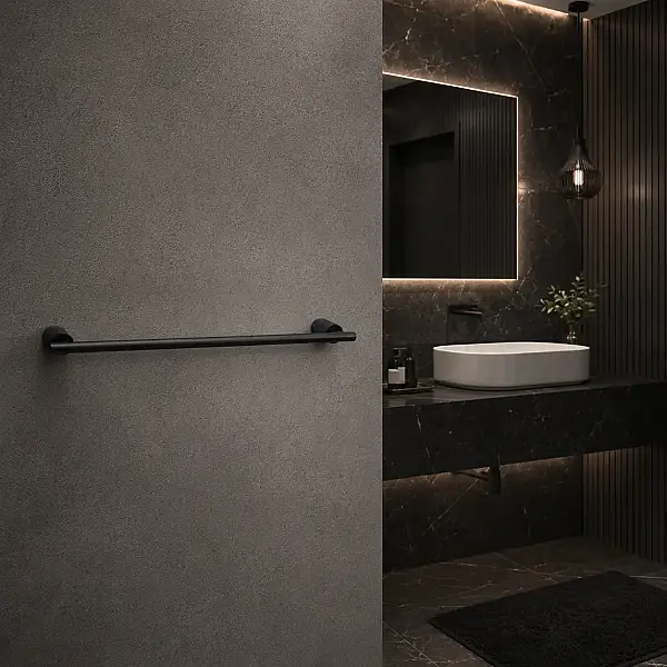 System Banyo Icon Uzun Havluluk Siyah (BA1038 004 AL6) - 1