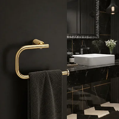 System Banyo Icona Halka Havluluk Gold Renk 32x78x269 mm (BA1037 005 GL) - 1