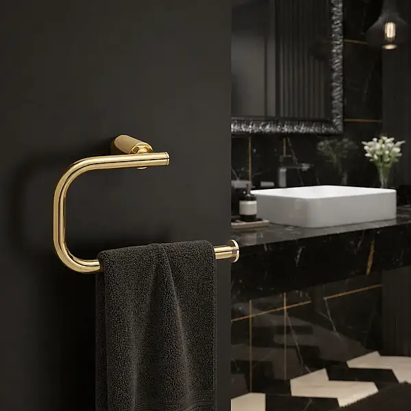 System Banyo Icona Halka Havluluk Gold Renk 32x78x269 mm (BA1037 005 GL) - 1