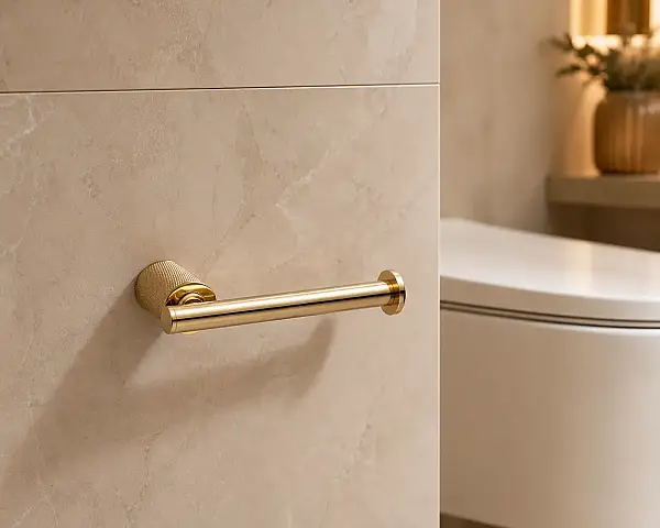 System Banyo Icona Tuvalet Kağıtlığı Gold Renk 32x78x158 mm (BA1037 002 GL) - 1