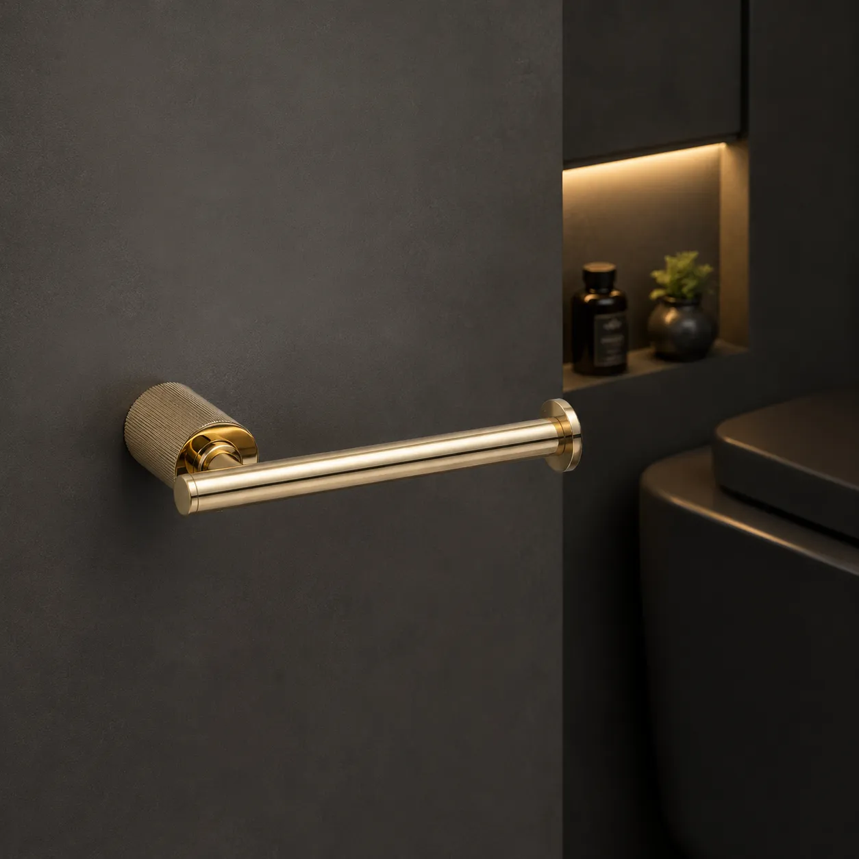 System Banyo Icona Tuvalet Kağıtlığı Gold Renk 32x78x158 mm (BA1037 002 GL) - 1