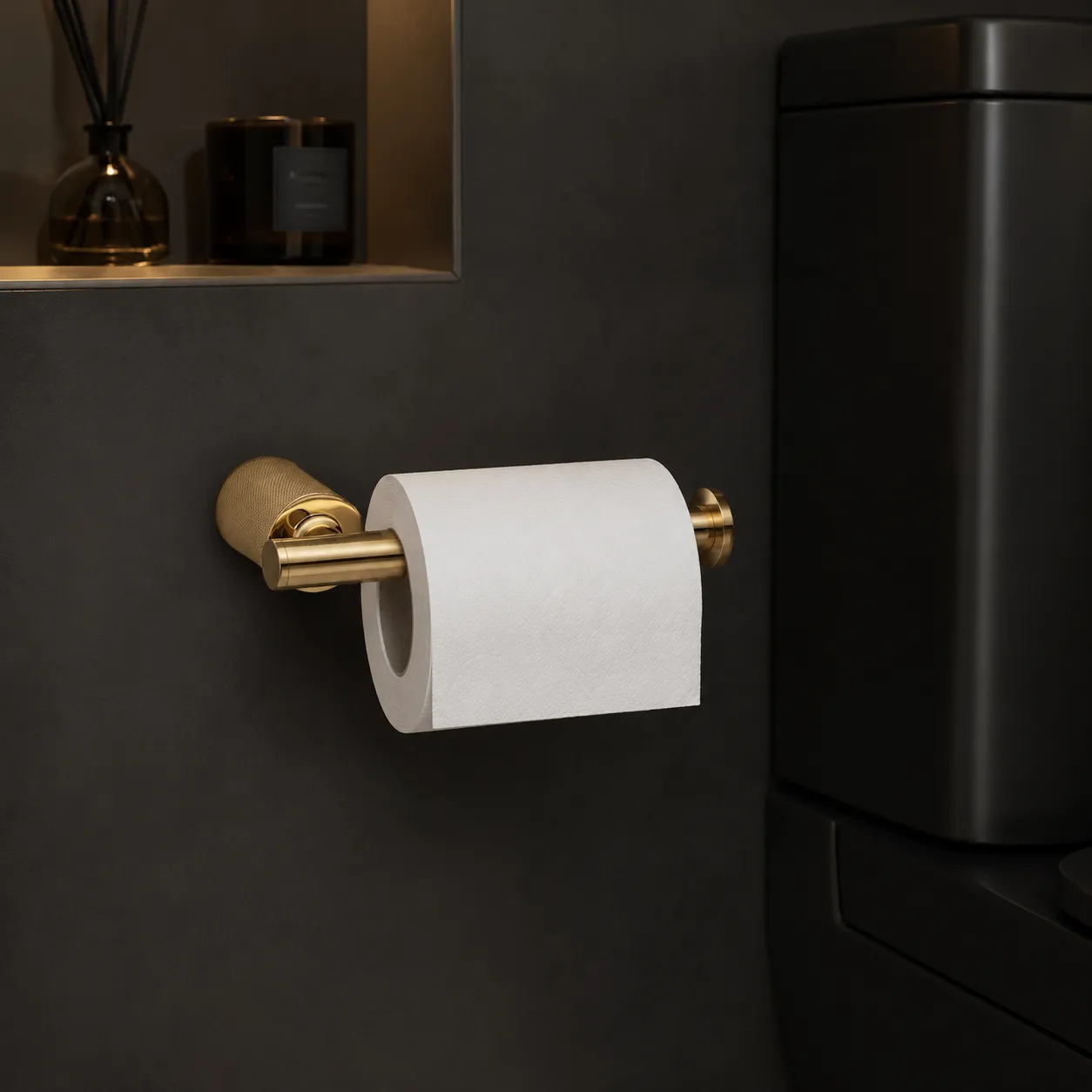 System Banyo Icona Tuvalet Kağıtlığı Gold Renk 32x78x158 mm (BA1037 002 GL) - System Banyo (1)