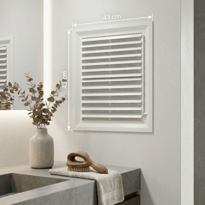 Sese 43x43cm Plastik Menfez Beyaz Renk Havalandırma (INS04) - Sese (1)