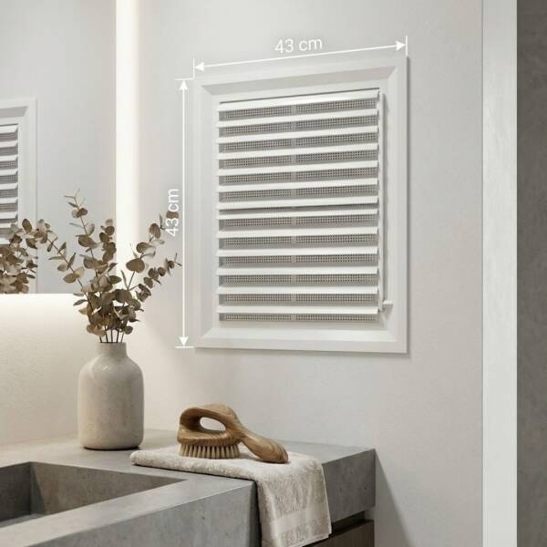 Sese 43x43cm Plastik Menfez Beyaz Renk Havalandırma (INS04) - 2