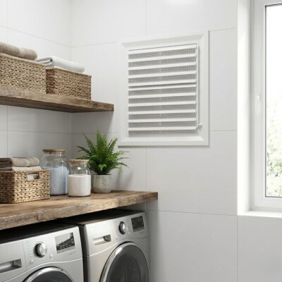 Sese 43x43cm Plastik Menfez Beyaz Renk Havalandırma (INS04) - Sese