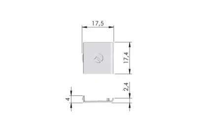 Italiana Ferramenta PK2 Pro Braket Kapağı Gri (11448010EW) - 2
