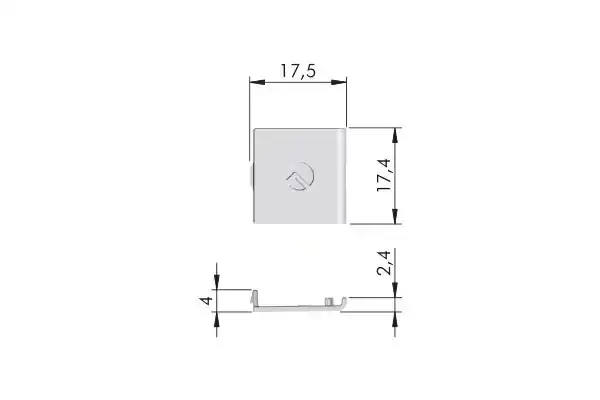 Italiana Ferramenta PK2 Pro Braket Kapağı Gri (11448010EW) - 2