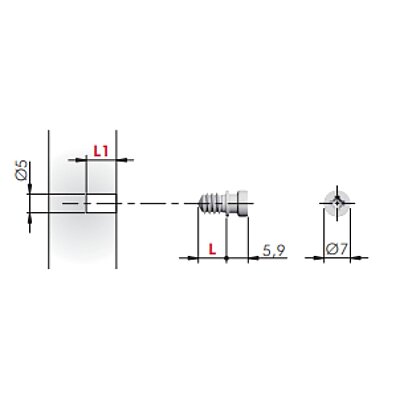 Italiana Ferramenta Trik 12 Raf Tutucu 5,9*13,4 mm (12504020ZN) - Italiana Ferramenta (1)