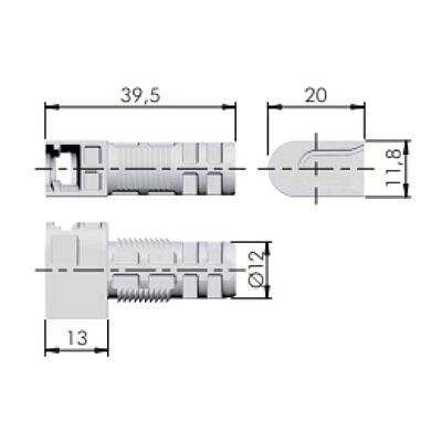Italiana Ferramenta Trik 12 Raf Tutucu Açık Gri (12502010IJ) - Italiana Ferramenta (1)