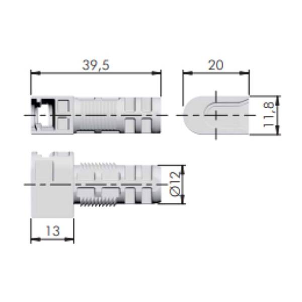 Italiana Ferramenta Trik 12 Raf Tutucu Açık Gri (12502010IJ) - 2