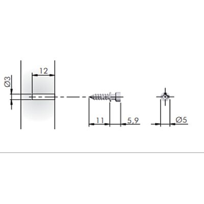 Italiana Ferramenta Trik 8 Raf Tutucu 3,5*16,9 mm (12503010ZN) - Italiana Ferramenta (1)