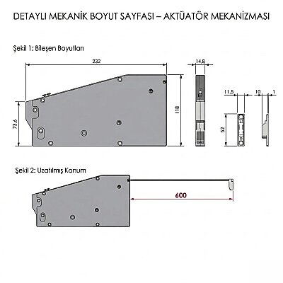 Italiana Ferramenta Kiaro Ayarlı Düşer Kapak Mekanizması 600mm Halatlı (46006000YA) - Italiana Ferramenta (1)