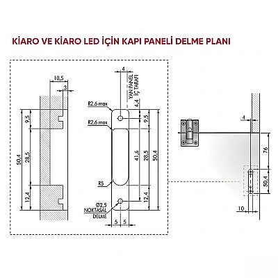 Italiana Ferramenta Kiaro Ayarlı Düşer Kapak Mekanizması 600mm Halatlı (46006000YA) - 5