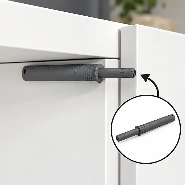 Italiana Ferramenta K-Push Tech Gömme Mıknatıslı Bas-Aç İtici Antrasit 37mm (57008020EE) - 1