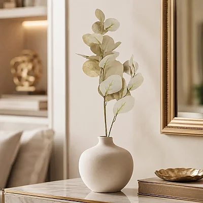 Kahve/Sarı Yaprak Dalı Yapay Çiçek 28*8 cm (AK.JZ0018) - 1