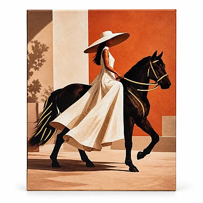 Kanvas Kadın Kovboy Tablo 30x40 cm (KANVAS10) - SESE (1)