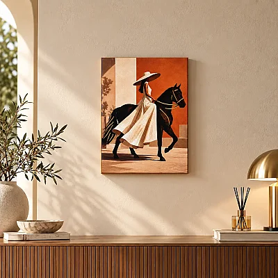 Kanvas Kadın Kovboy Tablo 30x40 cm (KANVAS10) - 1