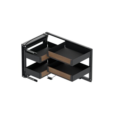 Starax 45cm Sağ Unique Wood Antrasit Kapağa Monte Kör köşe Mekanizması (S-3002-UW-A) - 3