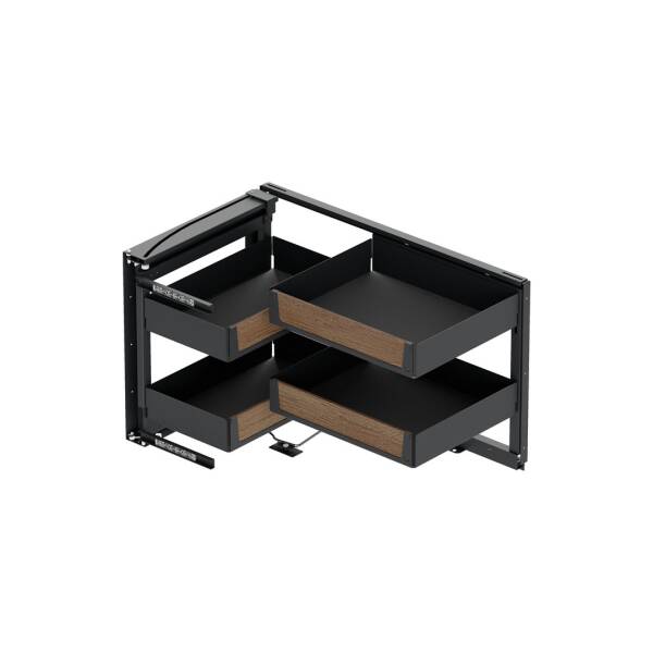 Starax 45cm Sağ Unique Wood Antrasit Kapağa Monte Kör köşe Mekanizması (S-3002-UW-A) - 3