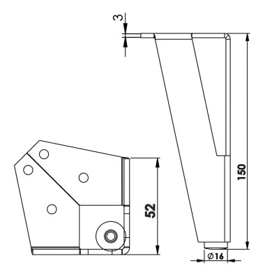 Kapsan Bükümlü Sac Ayak Siyah (KAX-0461-0150-B13) - Kapsan (1)