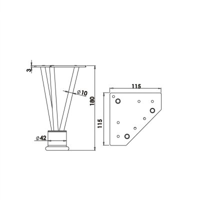 Kapsan Gold Koltuk Ayağı (KAX-8006-0180-C25) - Kapsan (1)