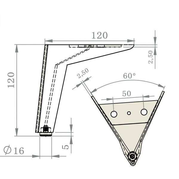 Kapsan İnce Koltuk Ayağı Metalik Bej (KAX-4003-0120-B77) - 2