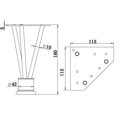 Kapsan Koltuk Ayağı Siyah (KAX-8006-0180-B13) - Kapsan (1)