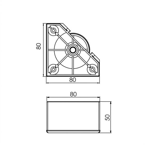 Kapsan Köşegen Plastik Ayarlı Ayak Gold (KBA-9001-0050-I01) - 2