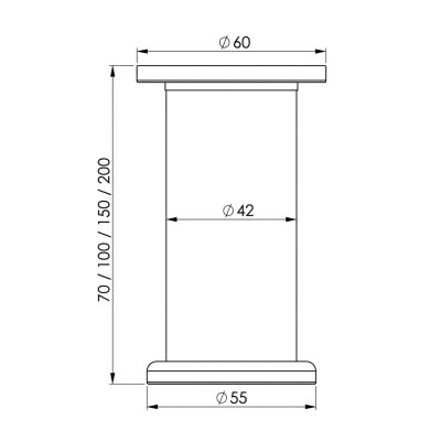 Kapsan Plastik Ayarlı Ayak 42mm Krom (KBA-4310-0100-A01) - Kapsan (1)