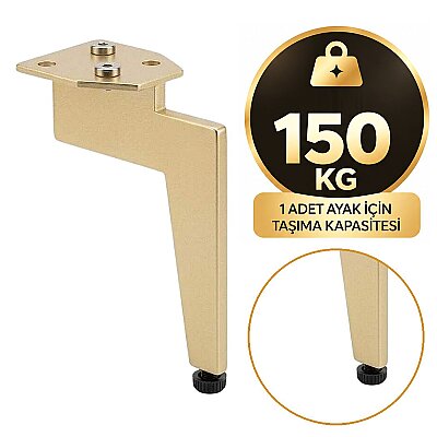 Kapsan Lama Koltuk Ayağı Mat Sarı (KAX-0446-0160-25) - Kapsan (1)