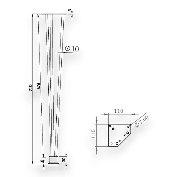 Kapsan Mat Beyaz Ayak (KMA-0005-0710-B33) - 2