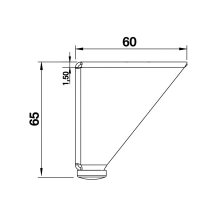 Kapsan Sac Mobilya Ayağı Krom ( KAX-0044-0065-A01) - Kapsan (1)