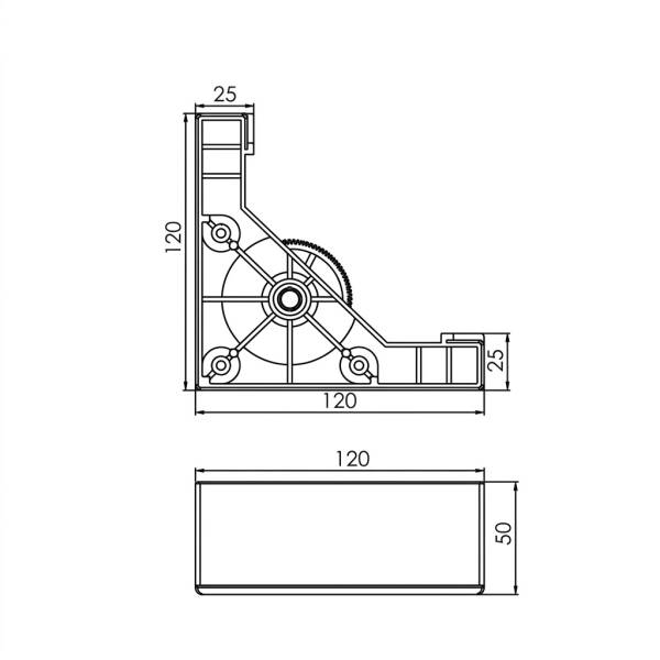 Kapsan Saclı Plastik Ayak 120*120mm (KBA-9004-0050-F52) - 2