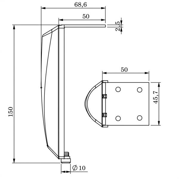 Kapsan Metal Karkaslı Ayak Siyah (KBA-9011-0150-B13) - 2