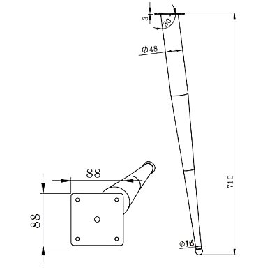 Kapsan Siyah/Sarı Konik Ayak (KMA-0125-0710-B13-C25) - Kapsan (1)