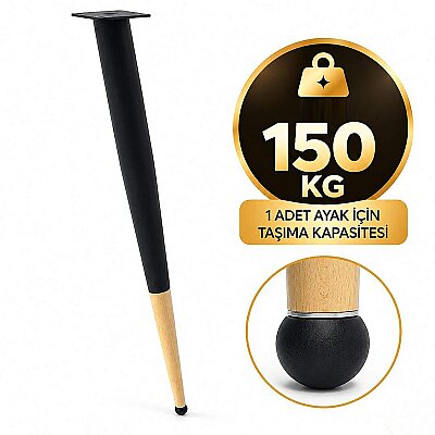 Kapsan Siyah/Sarı Konik Ayak (KMA-0125-0710-B13-C25) - Kapsan (1)