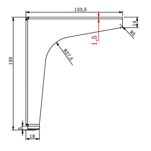 Kapsan Üç Kollu Mobilya Ayağı Parlak Sarı (KAX-0049-0130-I01) - 2