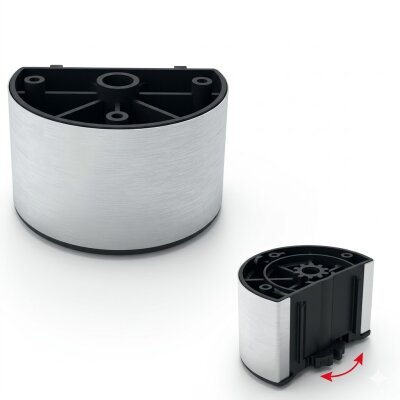 Kapsan Yarım Dünya Plastik Ayak Parlak 50mm (KBA-9002-0050-F51) - Kapsan