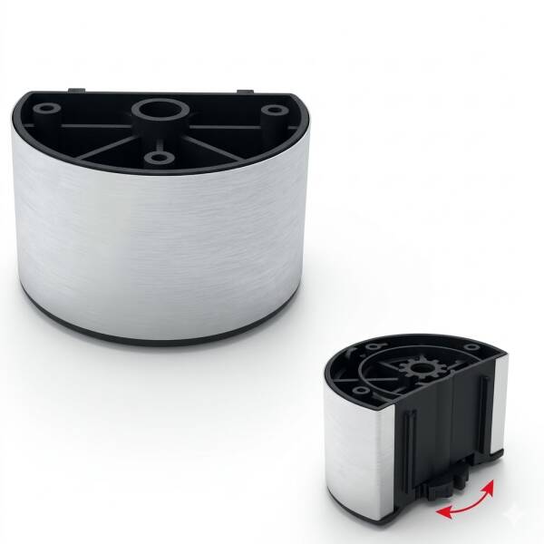 Kapsan Yarım Dünya Plastik Ayak Parlak 50mm (KBA-9002-0050-F51) - 1