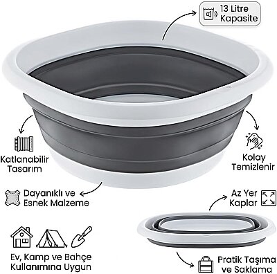 Katlanır Leğen 10 Litre (AMZ16) - 5