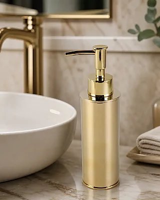Vitale Tezgah Üstü Yuvarlak Sıvı Sabunluk Gold Renk (KBW-621GL) - 1