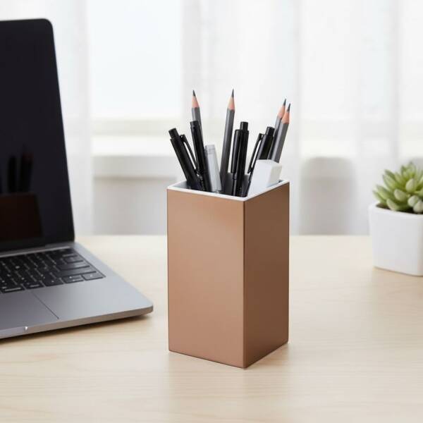 Vitale Tezgah Üstü Kare Diş Fırçalık Bakır Renk (KBW-637RS) - 3