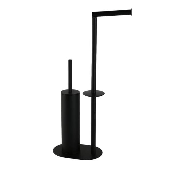 Vitale Hareketli Wc Set Yuvarlak (Yerden) Mat Siyah (KBW-829MB) - 1